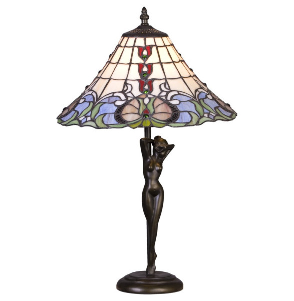 Лампа настольная 1 рожковая  Velante &quot;Tiffany&quot; Дева / 304795