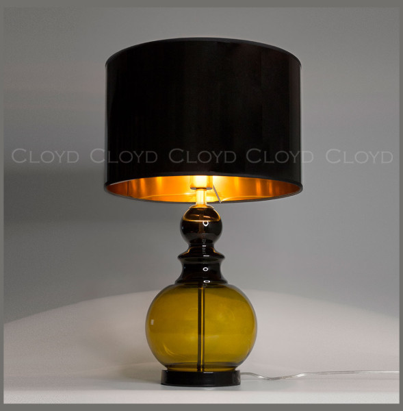 Настольная лампа 1 рожковая  Cloyd &quot;PONTIFICA&quot; / выс. 61 см - латунь - янтарное стекло / 346465