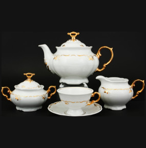Чайный сервиз на 6 персон 15 предметов  Thun "Мария-Луиза /С золотом" / 094591