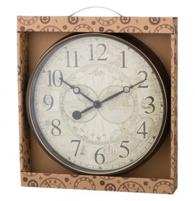 Часы настенные 30 х 30 х 4 см кварцевые  LEFARD "WORLD MAP" / 187925