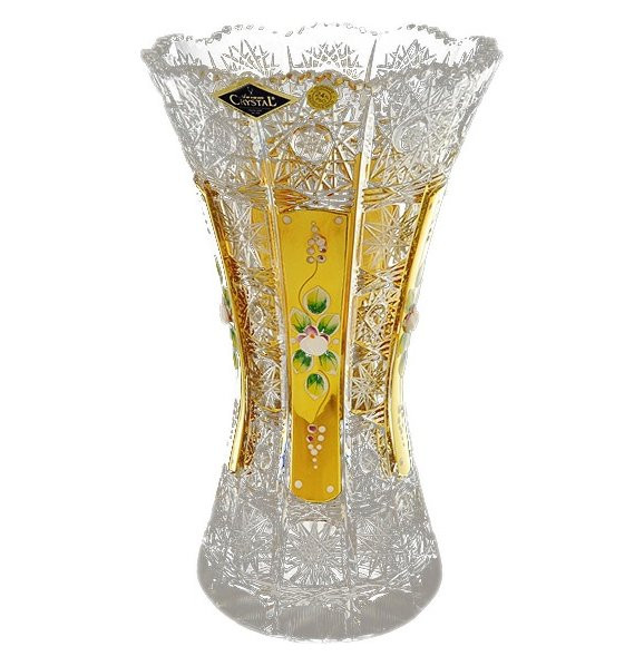 Ваза для цветов 25,5 см  Aurum Crystal &quot;Хрусталь с золотом&quot; / 054450