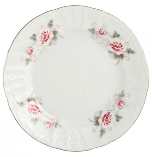 Набор тарелок 17 см 6 шт  Thun &quot;Бернадотт /Серая роза /платина&quot; / 006410
