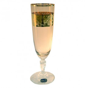 Бокалы для шампанского 220 мл 6 шт  Crystalex CZ s.r.o. "Глория /Золотой листопад" / 123229