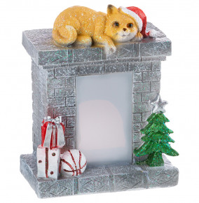 Фигурка 14 х 8 х 18 см  LEFARD "Котёнок на камине" с подсветкой / 271190