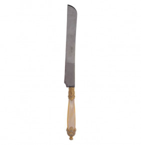 Столовый прибор Нож для хлеба  Domus Design "D&D /Сиена /Голд" цвет шампанско-жемчужный / 201367
