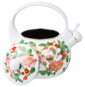 Чайник 2,2 л эмалированный со свистком индукционное дно  Agness "Fruit Basket /Rosehip tea" / 313098