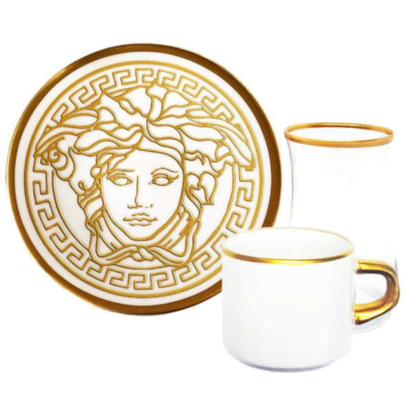 Набор чайно-кофейный на 6 персон 18 предметов  Toygar &quot;Медуза&quot; золотой / 285496