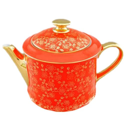 Заварочный чайник 400 мл  Leander &quot;Виндзор /Золотые цветы /алый&quot; 1 / 158689