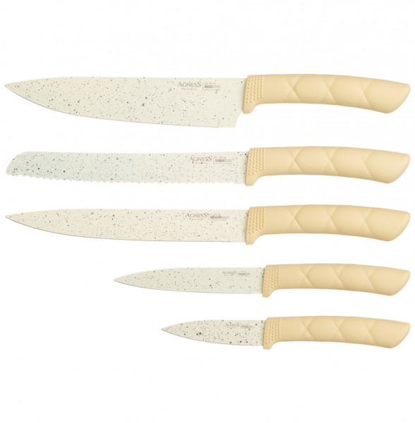 Набор кухонных ножей 6 предметов на подставке &quot;Agness&quot; / 281886