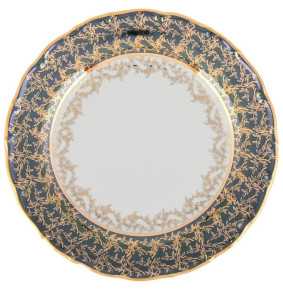 Набор тарелок 25 см 6 шт  Chodov "Аристократ /Золотые листики на зелёном" / 211459