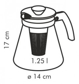 Заварочный чайник 1,25 л с ситечками для заваривания  Tescoma "TEO"  / 148595