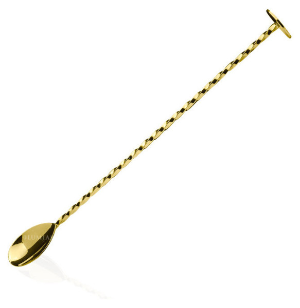 Столовый прибор Ложка барная 28 см с мадлером золото  Lumian Luxury Bar Tools &quot;Lumian&quot; / 320766
