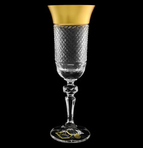 Бокалы для шампанского 150 мл 6 шт  Aurum Crystal "A. Crystal /Хрусталь с золотом" / 104680