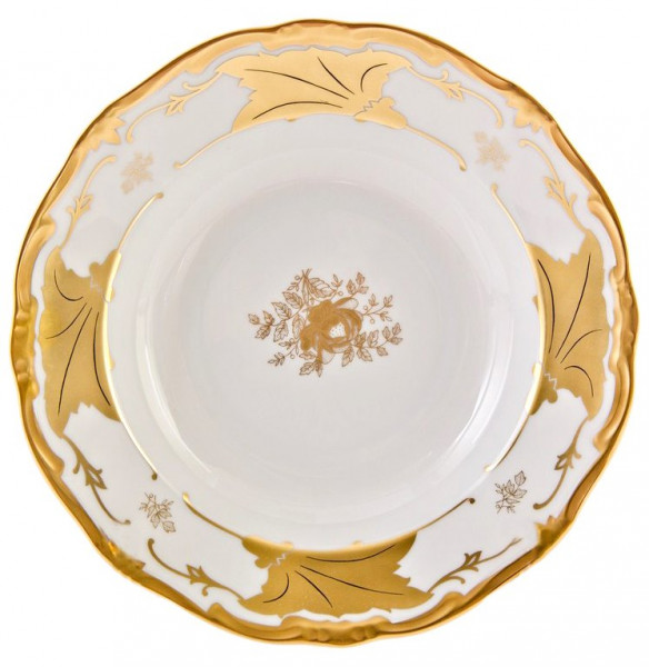 Набор тарелок 22 см 6 шт  Weimar Porzellan &quot;Кленовый лист /Белый&quot; / 053834