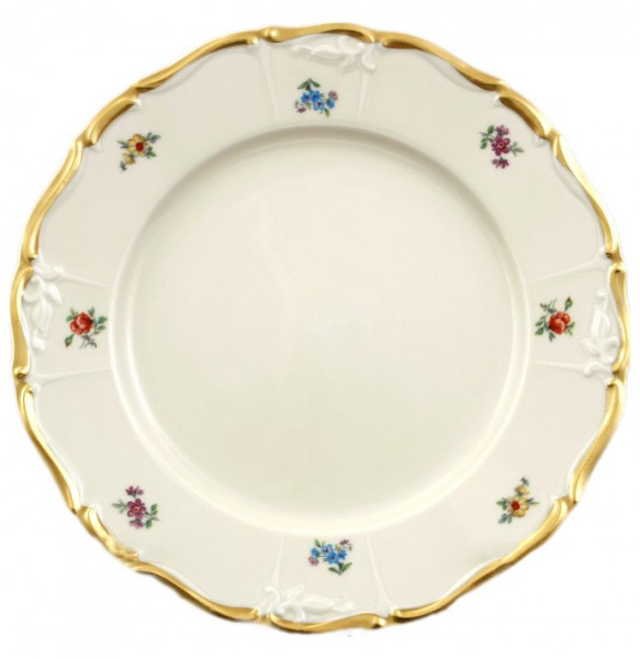 Набор тарелок 25 см 6 шт  МаМ декор &quot;Мария-Луиза /Мелкие цветы /матовое золото /СК&quot; / 072161