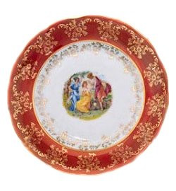 Тарелка 19 см 1 шт  Royal Czech Porcelain "Аляска /Мадонна красная" / 203761