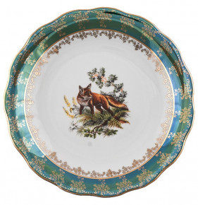Блюдо 30 см круглое  Royal Czech Porcelain "Аляска /Охота зеленая" / 204838