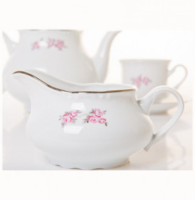 Чайный сервиз на 6 персон 15 предметов  Thun "Констанция /Розовые розы /платина" / 051218
