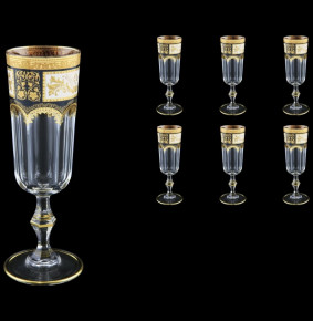 Бокалы для шампанского 160 мл 6 шт  Astra Gold "Провенза /Белая" / 128563