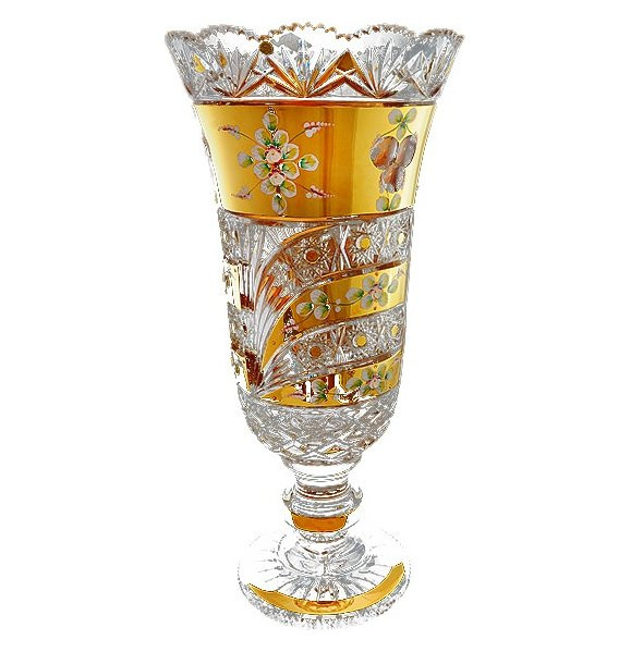 Ваза для цветов 36,5 см  Aurum Crystal &quot;Хрусталь с золотом&quot; / 033538