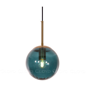 Подвесной светильник 1 рожковый  Cloyd "BRINN" / Ø20 см - золото - синий / 350156