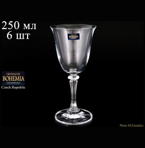 Бокалы для белого вина 250 мл 6 шт  Crystalite Bohemia "Клеопатра /Без декора" / 005741