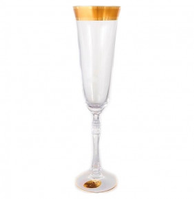 Бокалы для шампанского 190 мл 6 шт  UNION GLASS "Проксима /Матовая полоса /золото" / 140957