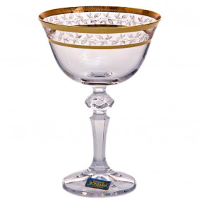 Бокал для мартини 180 мл 1 шт  Crystalite Bohemia "Лаура /Золотые листики" / 236062