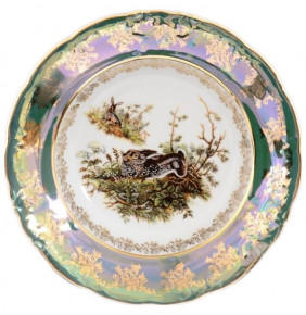 Набор тарелок 23 см 6 шт глубокие  Roman Lidicky "Фредерика /Охота зелёная" / 113614