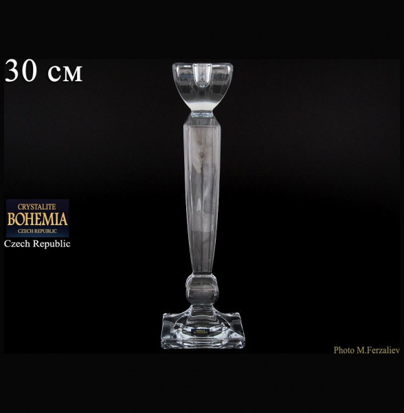 Подсвечник 30,5 см  Crystalite Bohemia &quot;Олимпия /Без декора&quot; / 006786