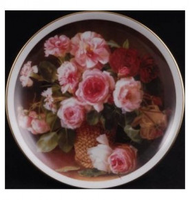 Тарелка декоративная 21 см настенная  Leander "Розы /Рисунок в ассортименте" / 158844