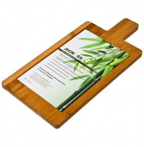 Доска сервировочная 40 х 19 х 1,5 см из бамбука и сланца "Agness" / 210618