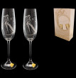 Бокалы для шампанского 180 мл 2 шт  Rona &quot;Свадебные /Жених и Невеста&quot; / 094832