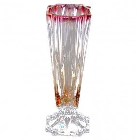 Ваза для цветов 30 см н/н  Crystalite Bohemia "Метрополитэн /Янтарно-розовая" R-G / 118306