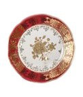 Тарелка 19 см 1 шт  Royal Czech Porcelain "Болеро /Золотая роза /Красная" / 204673