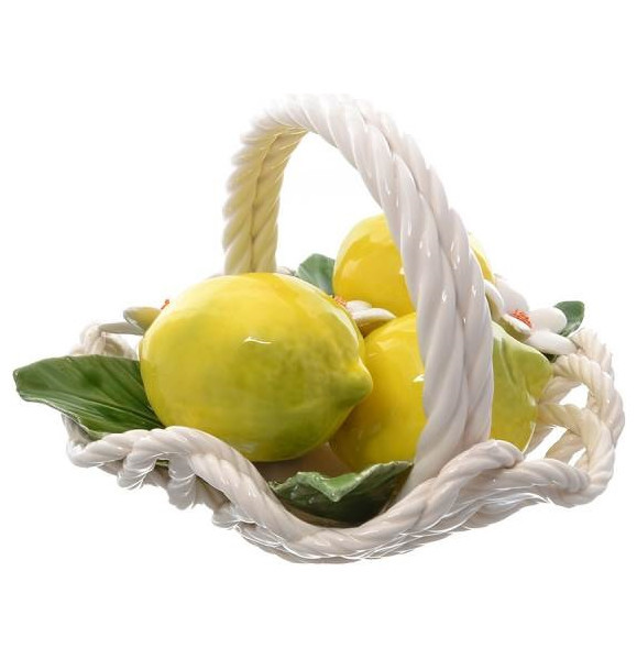 Корзина 20 см декоративная с волнистым краем  Orgia &quot;С лимонами&quot; / 221059