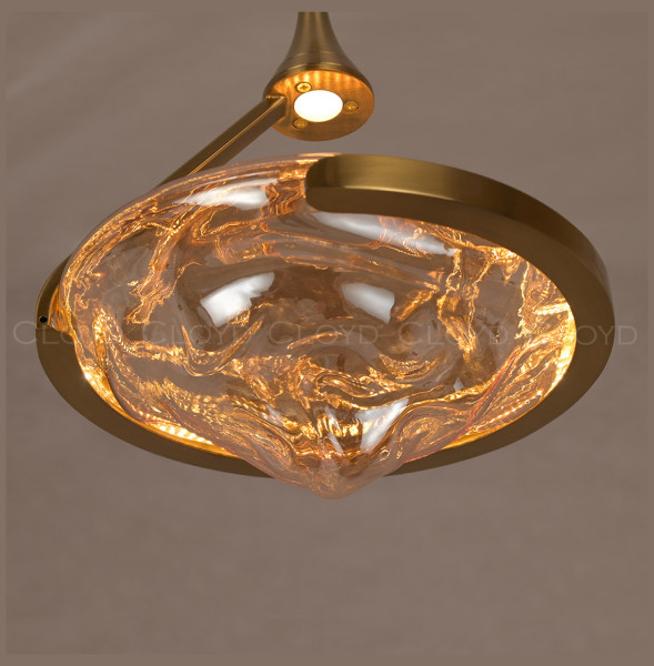 Подвесной светильник 1 рожковый  Cloyd &quot;AMALGAMA&quot; / Ø28 см - золото / 350159