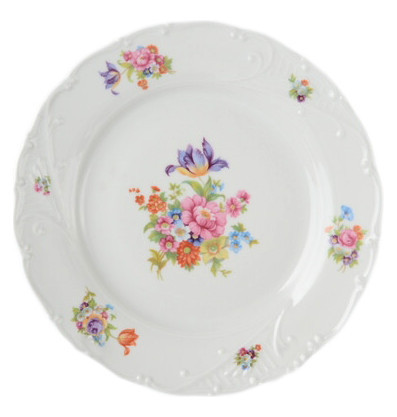 Набор тарелок 19 см 6 шт  Bohemia Porcelan Moritz Zdekauer 1810 s.r.o. &quot;Лиана /Весенний букет&quot; / 051050