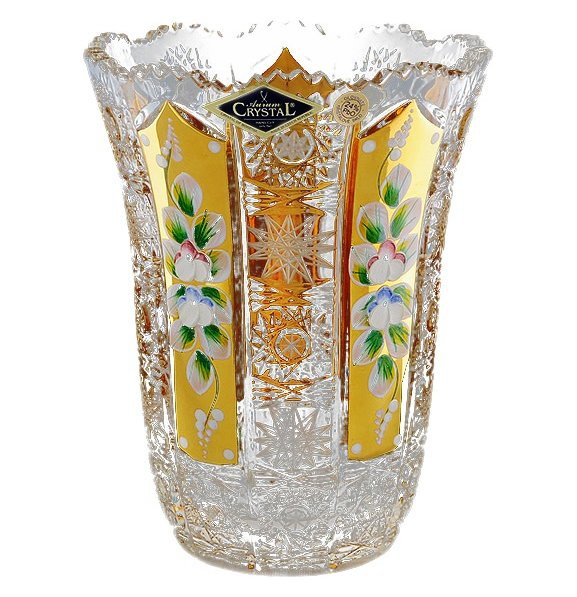 Ваза для цветов 15,5 см  Aurum Crystal &quot;Хрусталь с золотом&quot; / 038000