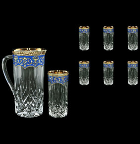 Набор для воды 7 предметов (кувшин 1,2 л + 6 стаканов по 350 мл)  Astra Gold "Опера /Империя синяя" / 127768