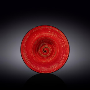 Тарелка 22,5 см глубокая красная  Wilmax "Spiral" / 261553