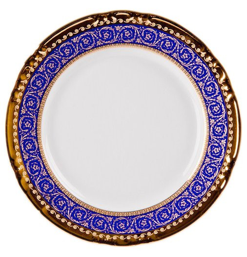 Набор тарелок 19 см 6 шт  Thun &quot;Констанция /Синяя полоса с золотом&quot; / 012429