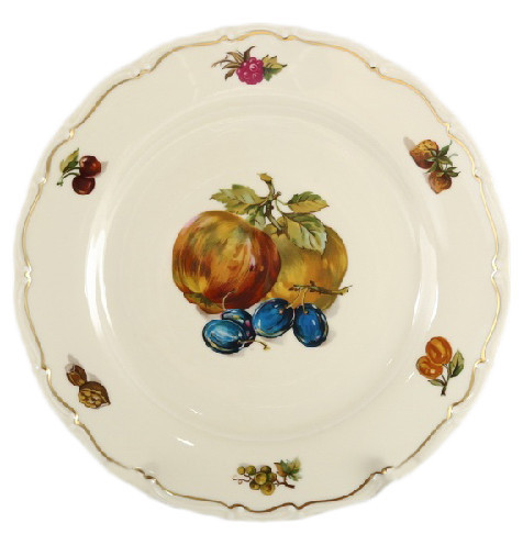 Набор тарелок 25 см 6 шт  Bohemia Porcelan Moritz Zdekauer 1810 s.r.o. &quot;Анжелика /Ягодно-Фруктовый /СК&quot; / 066291