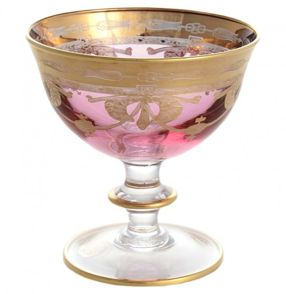 Набор креманок 6 шт  RCR Cristalleria Italiana SpA &quot;Timon /Золото&quot; розовая / 128317