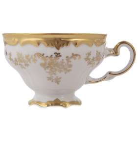 Набор чайных чашек 210 мл 6 шт  Weimar Porzellan "Кастэл /Золотой цветочный узор" / 102070