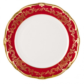 Набор тарелок 24 см 6 шт  Weimar Porzellan "Ювел /Красный с золотым узором" / 028798