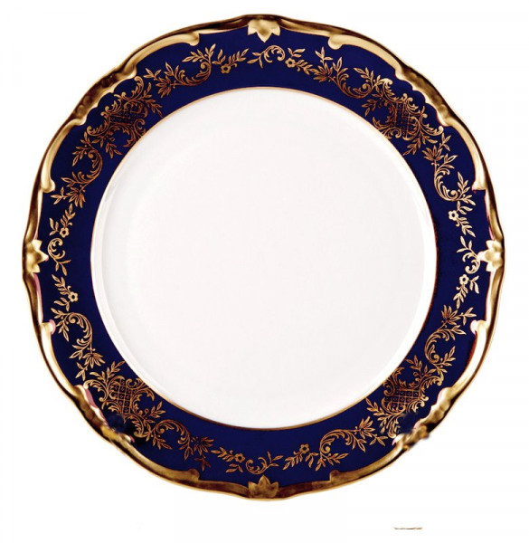 Набор тарелок 24 см 6 шт  Weimar Porzellan &quot;Ювел /Синий с золотым узором&quot; / 016104
