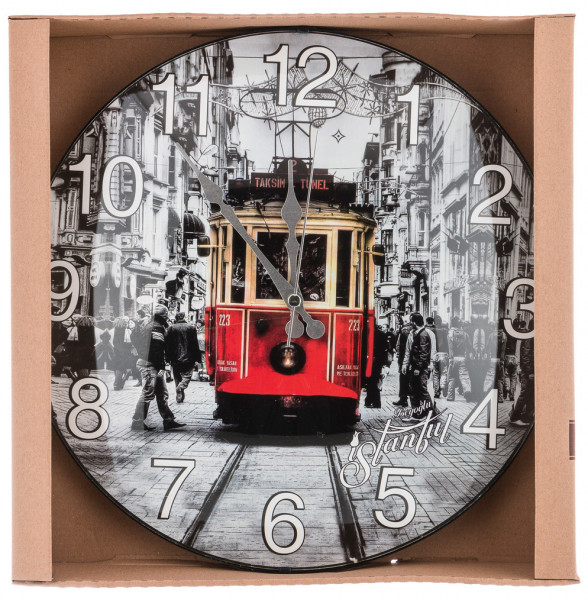 Часы настенные 35,5 см кварцевые круглые &quot;Трамвай /GALAXY&quot; / 234056