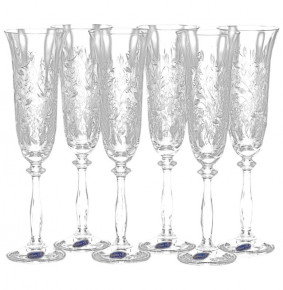 Бокалы для шампанского 190 мл 6 шт  Crystalex CZ s.r.o. "Анжела /004 /Прозрачная традисканция" / 136671