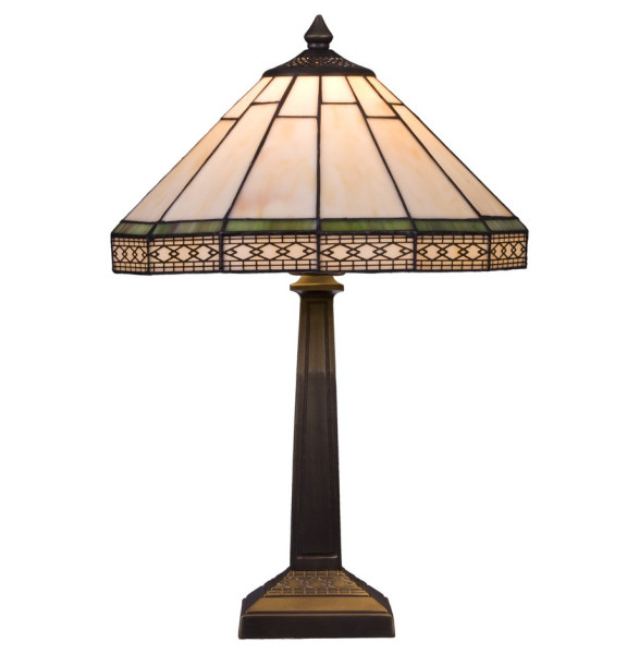 Лампа настольная 1 рожковая  Velante &quot;Tiffany&quot; Античная геометрия / 304808
